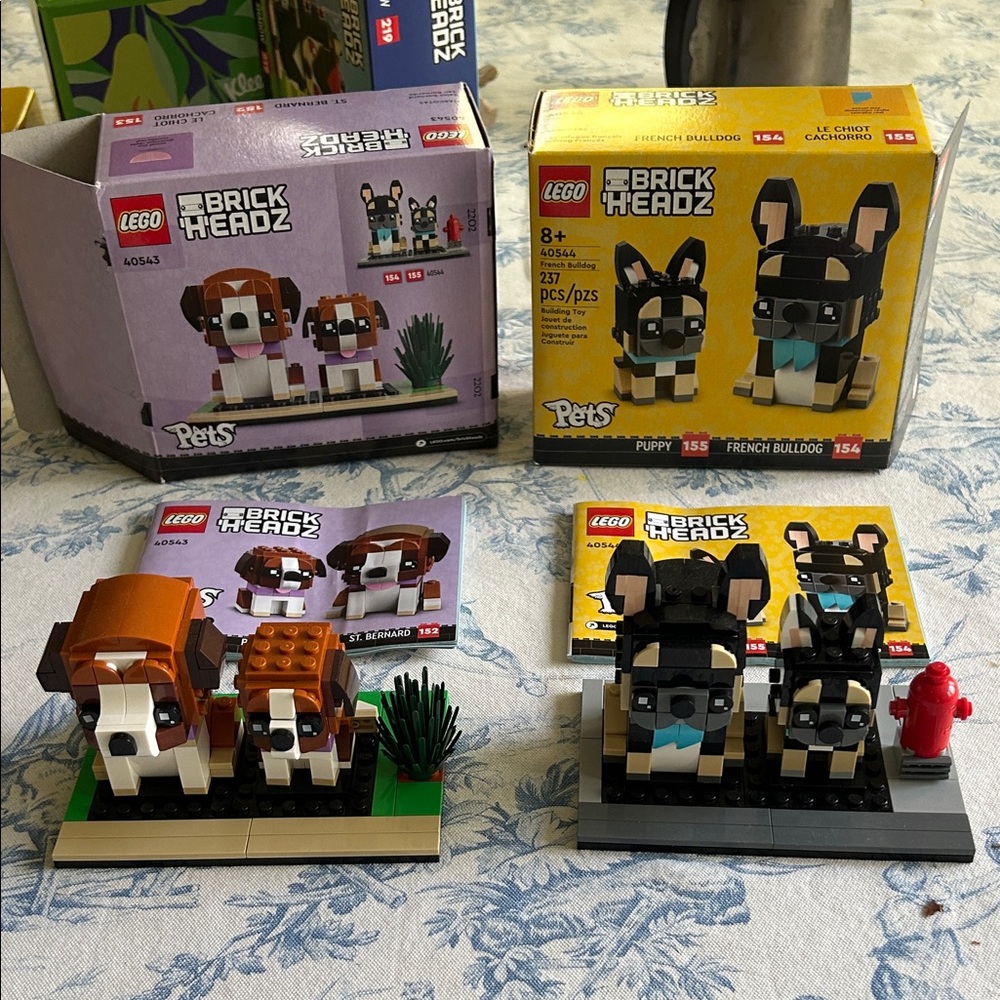 LEGO BrickHeadz Pets Brown and Black Puppy Set